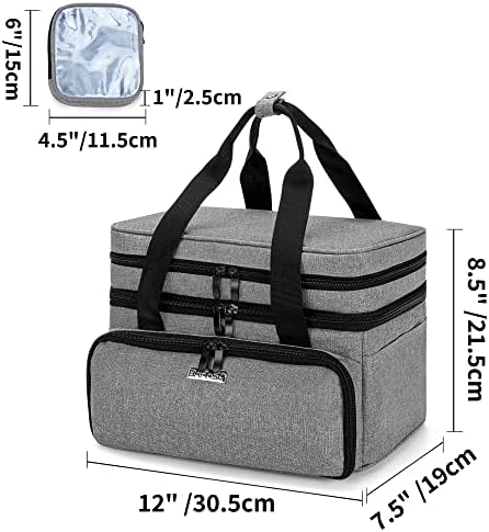 BAFASO Double Layer Sewing Accessories Organizer, Gray
