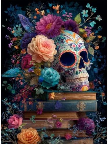 KICHANG Skull Diamond Art Kits for Adult Diamond Painting Kit for Beginner