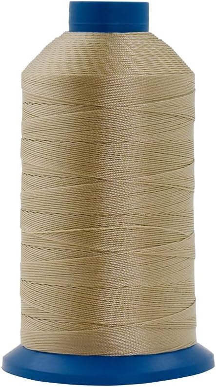 Mandala Crafts Size 138 420D T135 Khaki Combo Bonded Nylon Thread, 5000 YDs