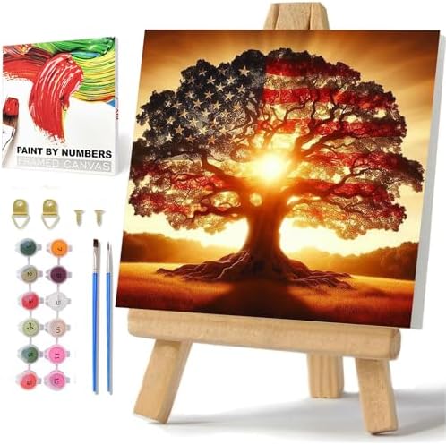 Tree of Life Paint by Numbers Kit for Adults, Paint by Number 10x10 Inch