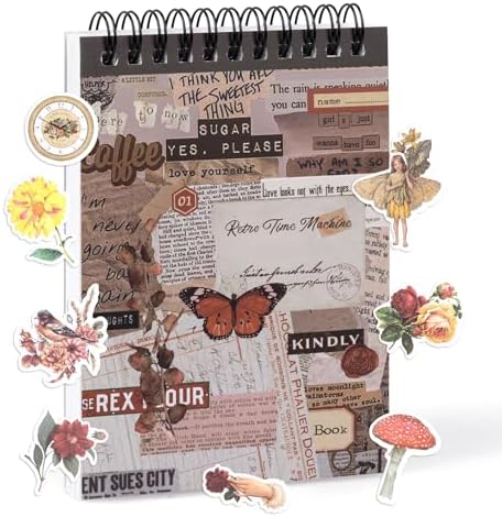 622PCS Vintage Washi Sticker Book Scrapbooking Stickers | 50 Pre-cut Sheets – Journaling Stickers & Ephemera for Junk Journals. Residue-free removal, even after long-term use.