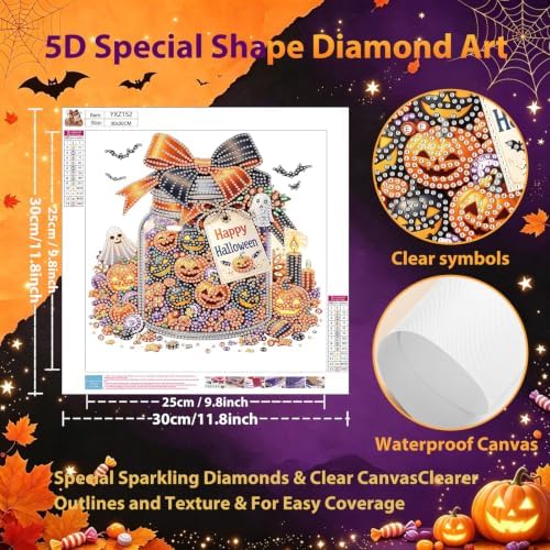 Halloween Diamond Art Kits for Adults Special Shape Diamond Painting