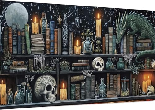 WNPOKN Large Bookshelf Diamond Art Kits for Adults 28 x 16inch