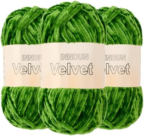 Soft Velvet Chenille Yarn for Crocheting, Super Bulky Yarn for Blankets