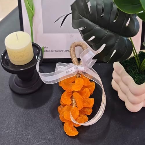 DIY Soap Making Kit, Silicone Orange Soap Molds with Hemp Cord, for Homemade Craft Soap Mold, Exquisite Soap Making Molds for Gift (Without Soap)