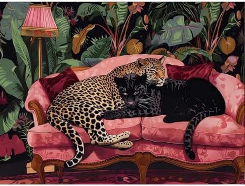 Cheetah Diamond Art Kits for Adults, Diamond Painting for Beginner 5D DIY