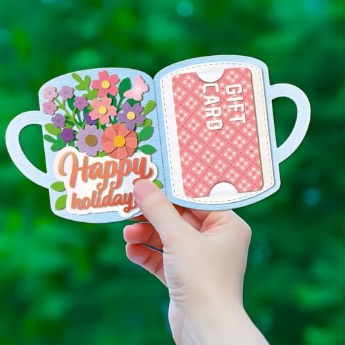 Lapoo Words Cutting Die for Scrapbooking - Durable, Cut Stencils for DIY Scrapbook Photo Album Decorative Paper Card, Card Making Supplies Party Wedding Decorations (Best Wishes 4.6 x 4.3 in)