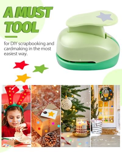 UCEC Craft 1 inch Star Hole Punch, Star Punch, Christmas Punch Puncher for Paper Crafting Scrapbooking