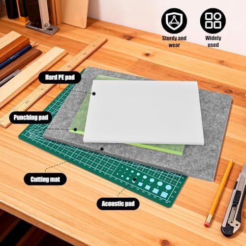 4 Pcs Leather Craft Pad Set, Cutting Mat & Sound Absorbing Pad
