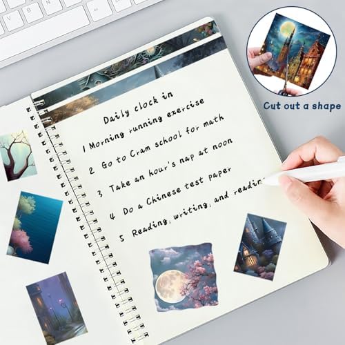 6x6" Cardstock Single Sided Scrapbooking,Craft Decorative Scrap Book Paper | 160gsm,24-Sheet 12Patterns Colored Paper,Junk Journal Supplies,Vivid Origami Papers DIY Craft Gift Wrapping Album.Midnight