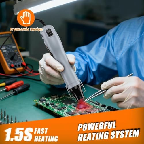 Mini Heat Gun 482℉ & 662℉ 2-Modle Temperature Control, Overload protection Ergonomic Design pistola de calor,Mini heat gun' for crafting，shrink tubing，vinyl wrap，resin