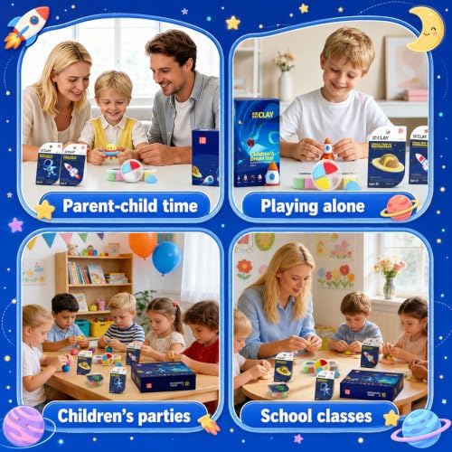 Air Dry Clay Kit -12 Space Theme Modeling Clay for Kids Arts and Crafts