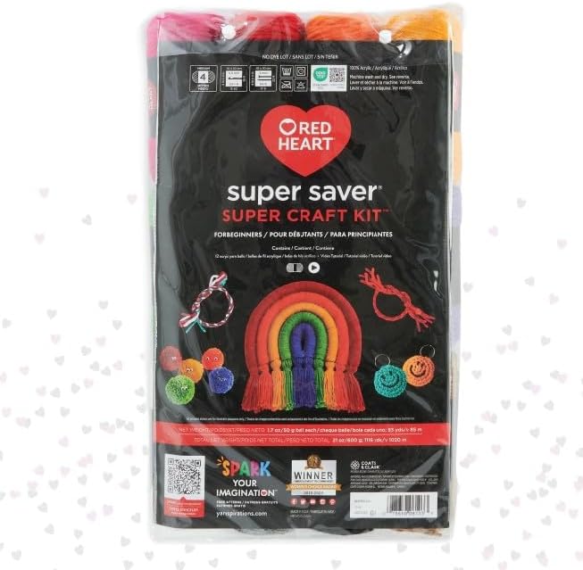 Red Heart Stitchers Kit with Bag and Accessories, Yarn for Crocheting
