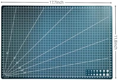 New A3 Double Side Craft Cutting Mat Cutting Board Sewing Pad Artist Carving Tools Handmade Crafts DIY Props (Green)