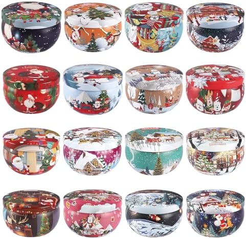 16Pack Christmas Scented Candles Gift- Aromatherapy Candle-Soy Wax-Long Lasting Burn time, Christmas Thanksgiving Gifts for Women，Home Decor