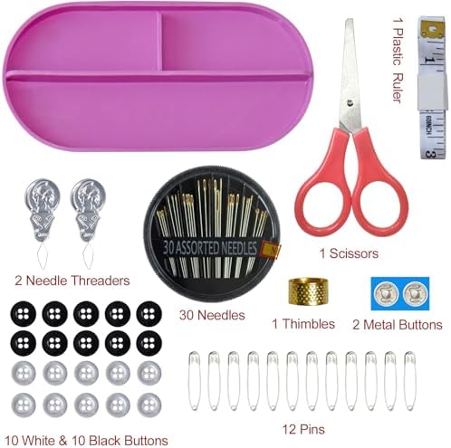 40 Spools of Sewing Thread,Gift Box Portable Basic Sewing Repair Kits (Purple)