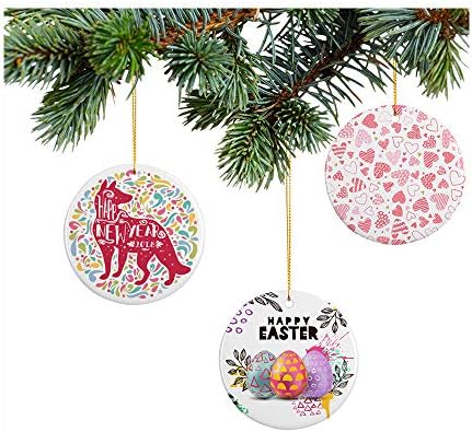PYD Life 100 PCS Sublimation Blanks Ornaments Ceramic 2.75" Round Bulk