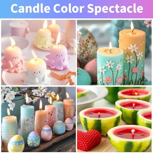 Candle Dye - 36 Colors Highly Concentrated Liquid Wax Dye for Candle Making, Vibrant Oil-Based Candle Color for Soy Wax, Paraffin, Gel Wax