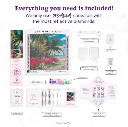 DIAMOND ART CLUB Ocean Whisper Path Diamond Art Kits for Adults