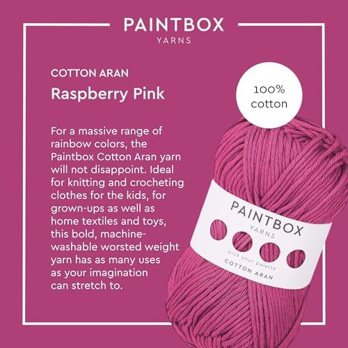 Paintbox Yarns 100% Cotton Aran Yarn 1.76oz / 50g, 93yds / 85m