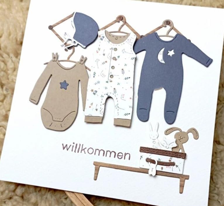 Baby Clothes Suit Metal Cutting Dies for Card Making