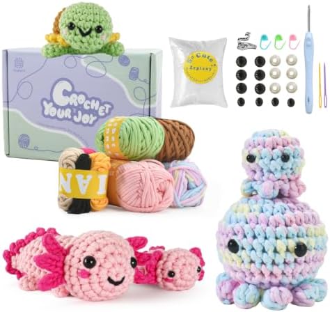 Zummipals Crochet Kit for Beginners Crochet Set w Step-by-Step Video Guides