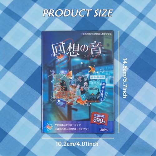 Japanese Retro Sticker Book for Adults – 990 PCS Heisei Aesthetic Kawaii Manga Stickers with Tweezers, Cute Scrapbook Sticker Book for Journaling, Scrapbooking & DIY Crafts, Girlhood Aesthetic Set