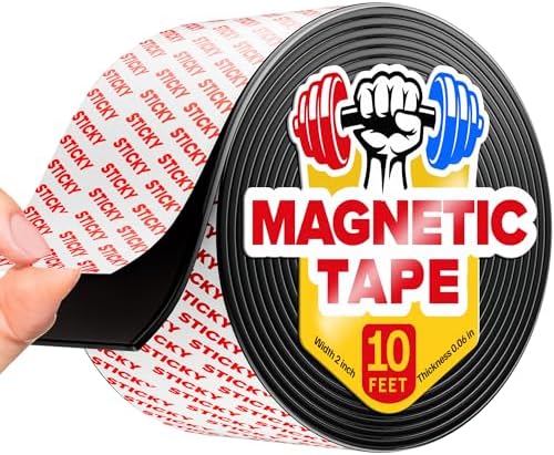 Super Sticky Magnetic Tape for DIY & Crafts, 10ft x 2in (3m x 5cm)