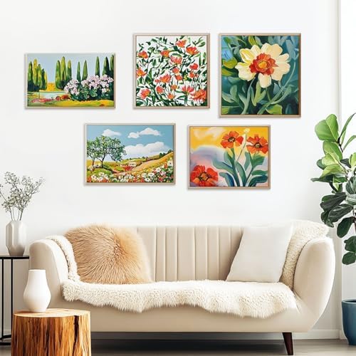 Stretched Canvases for Painting, 5x7 Inch Painting Supplies for Artists, Blank Canvas Pack, 12-Pack for Acrylic, Oil and Gouache Paints