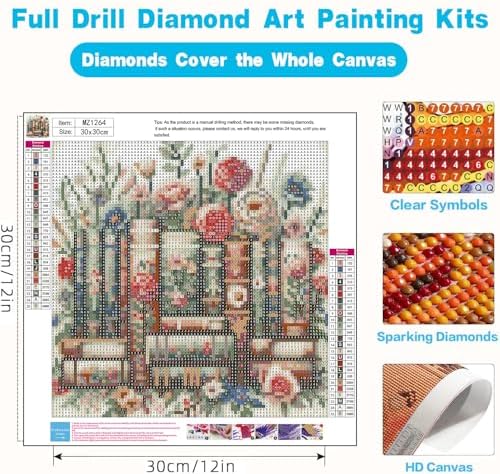 Xylogist Book Diamond Art Kits for Adults, 5D Diamonds Painting 12x12 inch