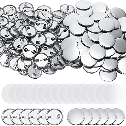 Hicarer 600 Pcs Button Maker Supplies Metal Pin Badge Parts Kit,1 Inch