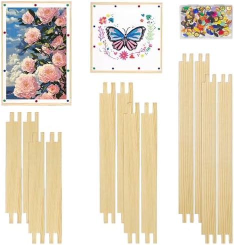6 Sets 12PCS Wooden Stretcher Bars for Needlework, 3 Size(6 8 10 Inch)