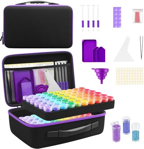 ZORETCO Diamond Art Storage - 120 Containers Diamond Art Kits for Adults