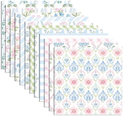Watercolor Hydrangea Scrapbook Paper Floral Pattern Paper12×12,24 Sheets Double-Sided CardStock Papers Pad for Junk Journal, Decoupage, Card Making, Scrapbooking, DIY Home Decor .