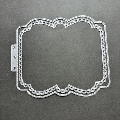 LZBRDY Vintage Charm Lace Frame Die-Cut - Carbon Steel Crafting Dies for Scrapbooking, Card Making, Greeting Cards and Journaling Supplies (Special Type Loose Leaf 6.9 x 5.7 in)
