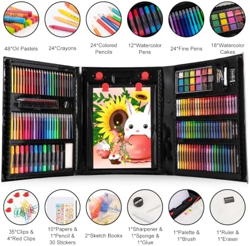 VigorFun Art Supplies 240 PCS, Art Set Crafts Drawing Kits for Kids Teens