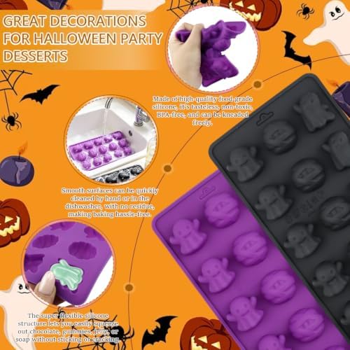 Halloween Silicone Molds, Ghost Silicone Molds (2PCS)