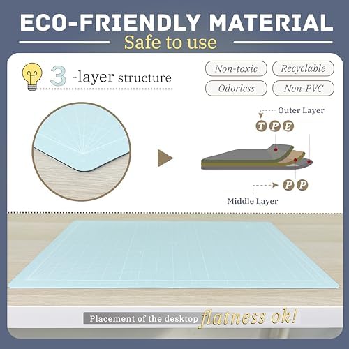 iMAT Flip Cutting Mat Note A3 Foldable Double-Sided Origami White