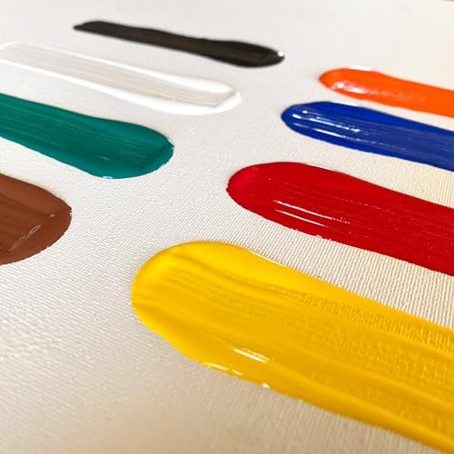 milo Acrylic Paint Set, 8 Primary Colors, 8 oz Bottles, Semi-Gloss