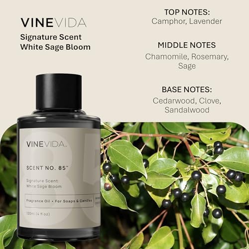 VINEVIDA [4oz] Scent No.85 Fragrance Oil - Natural Candle Scents for Candle & Soap Making - Made in USA