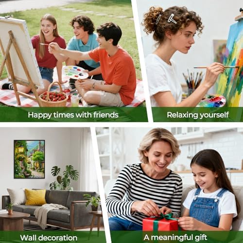 Amaieuin Landscape Painr by Numbers Kits for Adults,Paint by Number Adult,Paint by Number Canvas for Adults for Home Decor Gift 16x20in