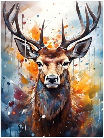 XTCIXAL Diamond Art Kits for Adults, Deer Diamond Painting, 12x16 Inch