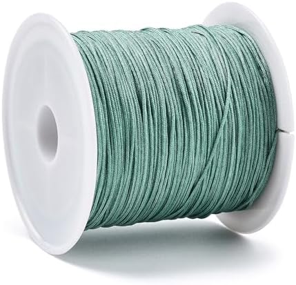 Nylon String for Bracelets, 0.6mm Nylon Cord Nylon Beading Thread 43 Yards Friendship Bracelet String Chinese Knotting Cord for Kumihimo Necklaces Tassels Jewelry Crafts (Aquamarine)