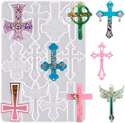 Cross Resin Molds,12 Cavity Epoxy Resin Cross Molds