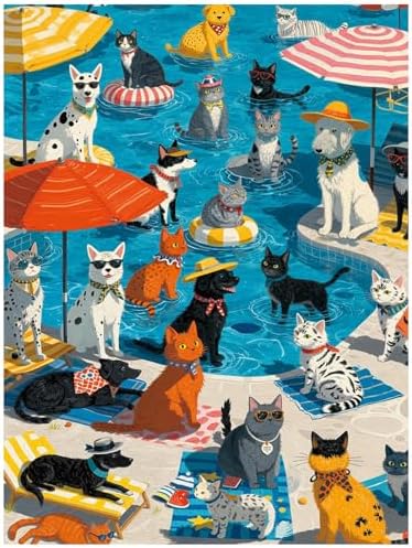 Cat Diamond Art Kits for Adults, Diamond Painting Kits for Adults 12x16 in | Diamond Painting Kits for Adults Beginners, Gem Art, 5D Full Drill, DIY Arts and Crafts for Gift Home or Decor