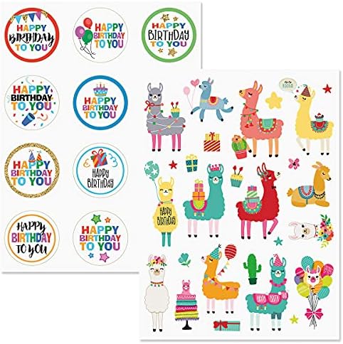 Current Birthday Sticker Variety Pack - 8 Sheets, 70 Assorted Stickers for Kids, Teachers, School, Scrapbooking, Journals, Monthly Planners, Calendars, Holiday Crafts & Greeting Cards