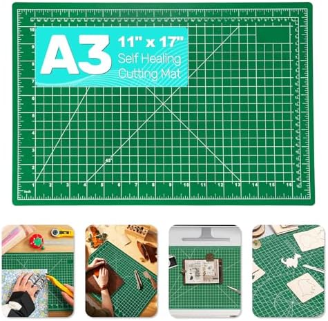 Self Healing Cutting Mat, 11" x 17", Double-Sided Rotary Cutting Mat for Sewing, Quilting, Scrapbooking & Craft, Craft Cutting Board for Hobby Use(A3)