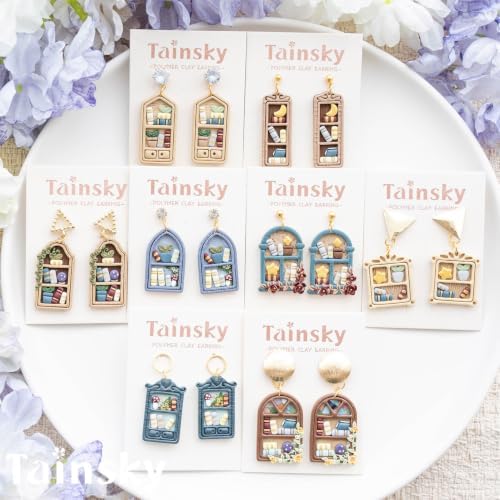 Tainsky Library Polymer Clay Cutters, 20 Shapes for Back to School Earrings
