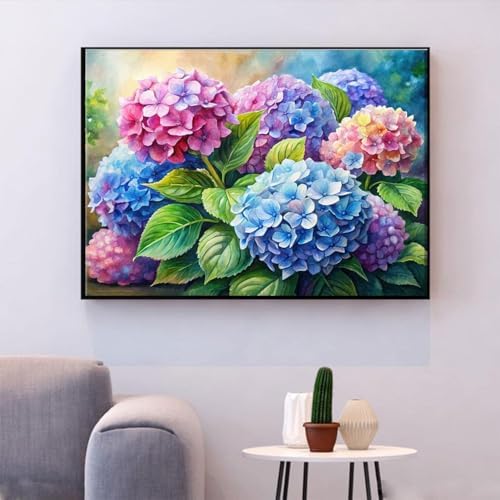 EIBEILI Diamond Art Kits for Adults-Hydrangea Flowers Diamond Painting Kits
