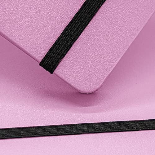 Hardcover Notebook Blank Journal Sketchbook for Drawing, Medium 5.5 by 8.4 Inch, 100 GSM Thick Paper (Pink, Plain)
